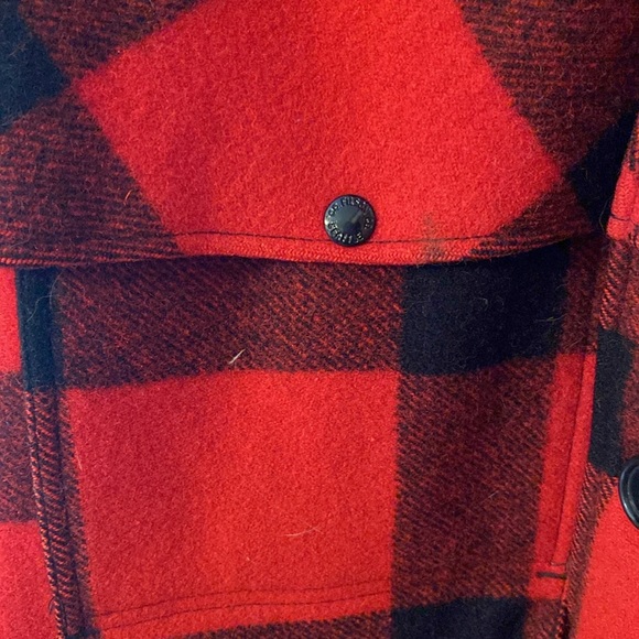 Filson Red/Black Plaid 100% Wool Jacket Size 46/Size L - Picture 10 of 10